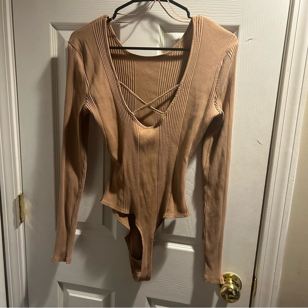 Brown Long-Sleeve Bodysuit